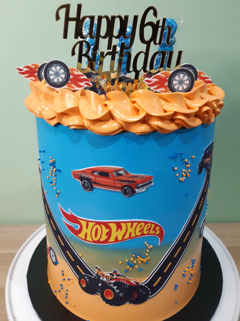 Tall Hot Wheels Cake