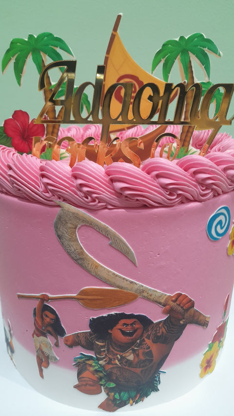 Tall Moana Cake - Pink