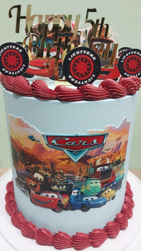Tall Disney Cars Movie Cake