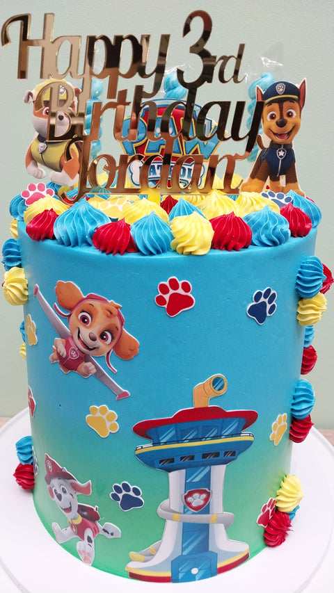 Tall Paw Patrol Cake Blue