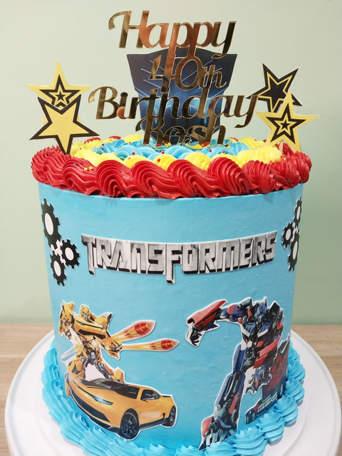 Tall Transformers Cake