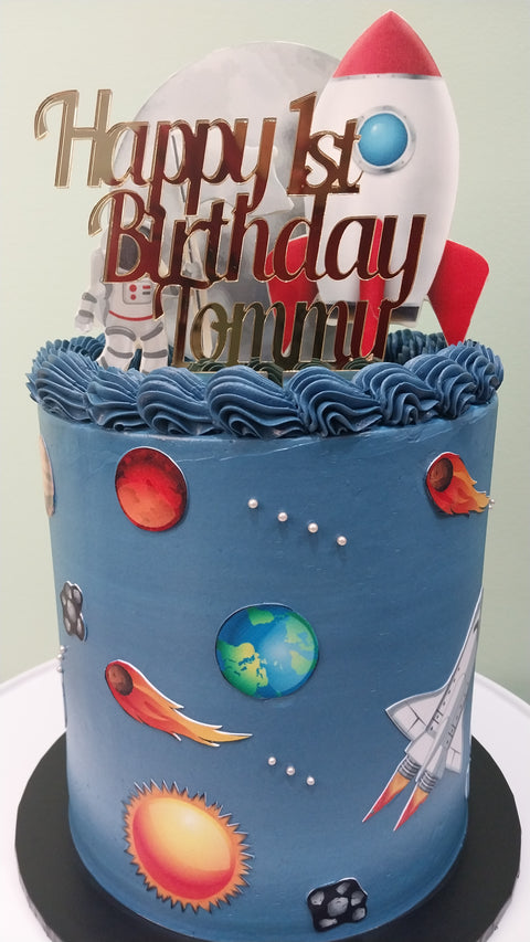 Tall Space Rocket Cake