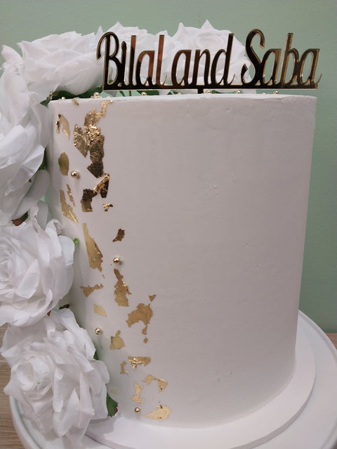 Wedding Tall Floral Cake