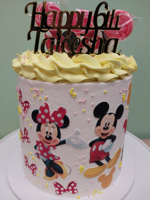 Tall Mickey & Minnie Mouse Cake