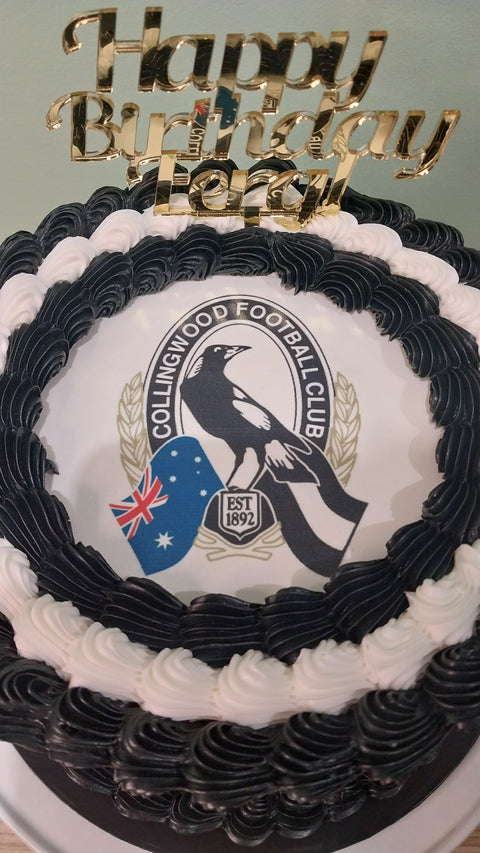 Collingwood Magpies AFL Cake