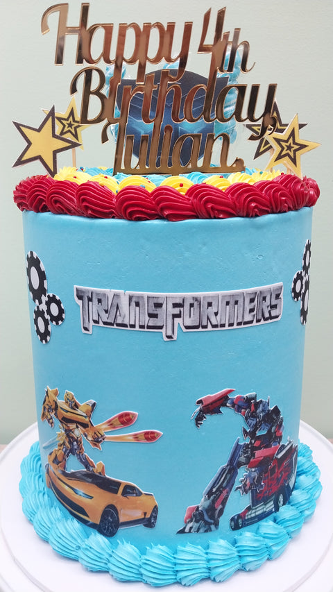 Tall Transformers Cake