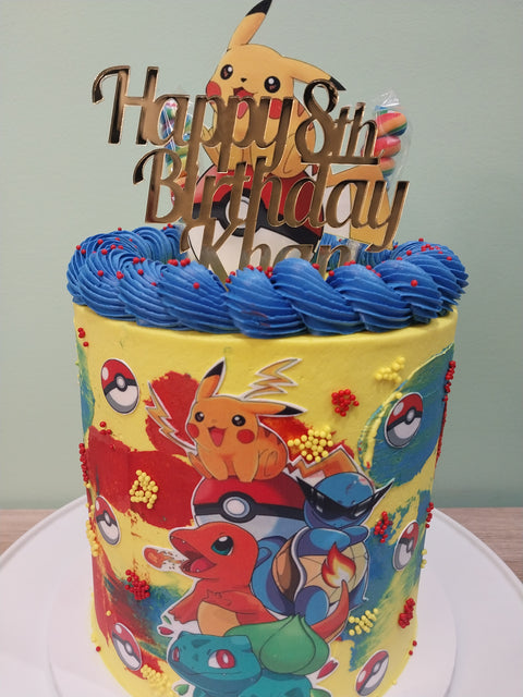 Tall Pokemon Pikachu Cake