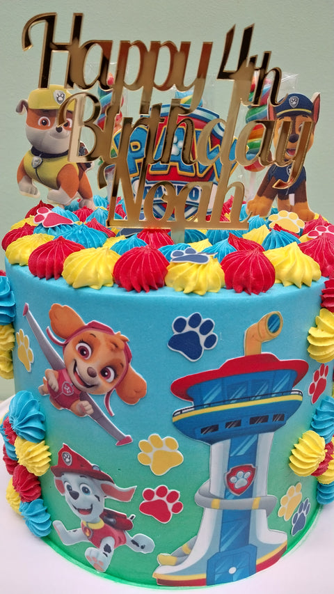 Tall Paw Patrol Cake Blue